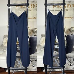 Diane Von Furstenberg Navy High Waisted Tailored Straight Leg Pants Womens 8 EUC